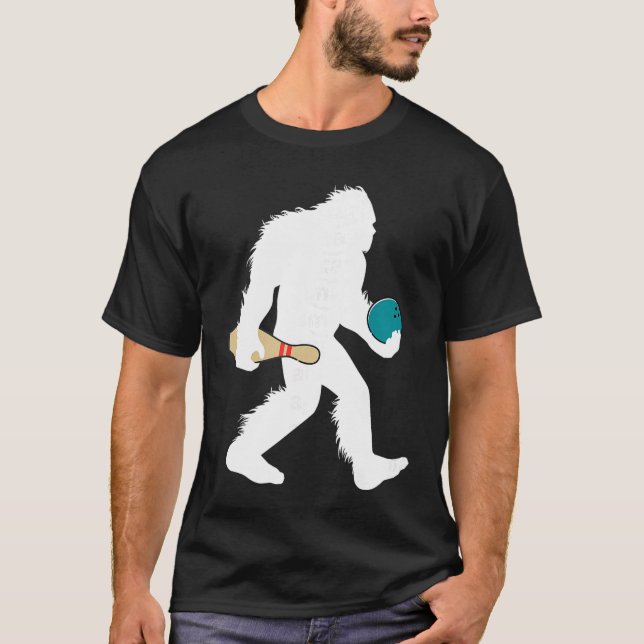 T-shirt Bowling Funny Sport Lane Sasquatch Bowler funny (Devant)