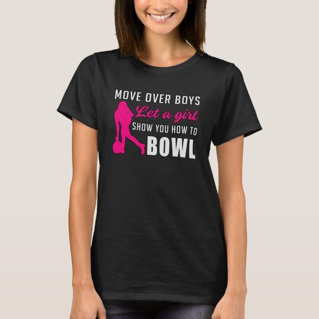 T-shirt Bowling Girl Princess Queen Bowl Bowler Drôle cade (Devant)