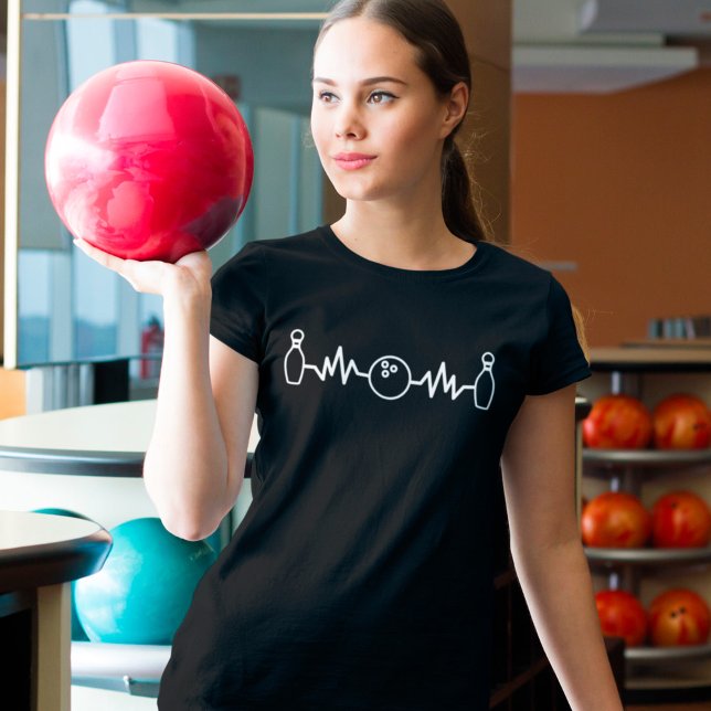 T-shirt Bowling Heartbeat Funny Bowler Ball (Créateur téléchargé)
