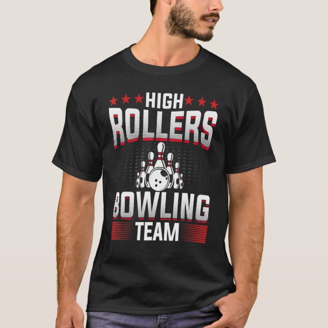 T-shirt Bowling High Rollers Bowler (Devant)