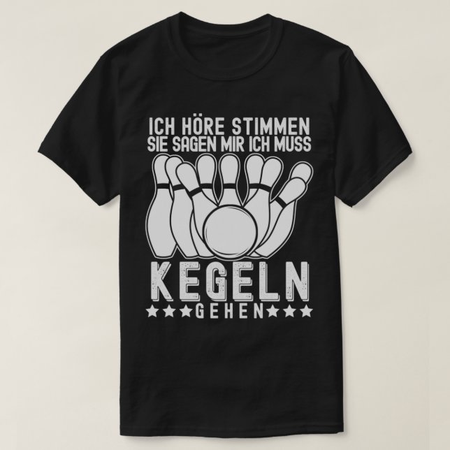 T-shirt Bowling Joke Bowling Club T (Design devant)