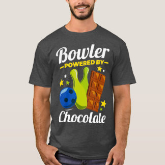 T-shirt Bowling Nouveautés Cadeaux Bowler Powered By Men
