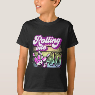 T-shirt Bowling Party Rolling En 40 Bowling Anniversaire