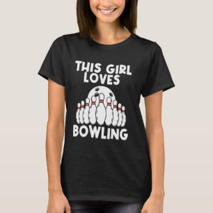 T-shirt Bowling Pour Filles Femmes Bowling Jouer Bowlers