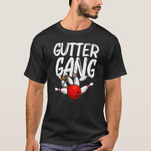 T-shirt Bowling Pour Hommes Et Femmes Cool Gutter Gang Bow