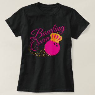 T-shirt Bowling Queen design Drôle cadeau pour filles Bowl