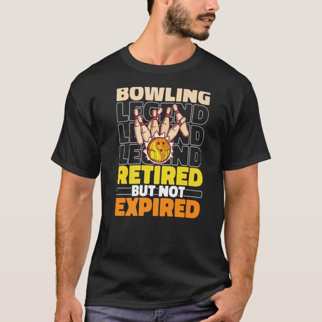 T-shirt Bowling Retired Team League - Alley Bowler Premium (Devant)