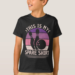 T-shirt Bowling Retro Femmes Filles Enfant Drôle Bowling C