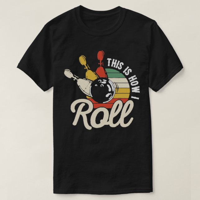 T-shirt Bowling Retro Fun (Design devant)