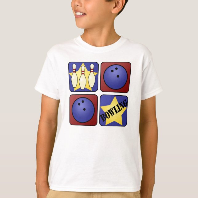 T-shirt Bowling rouge (Devant)