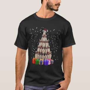 T-shirt Bowling sapin de Noël Funny Noël Famille jumelée