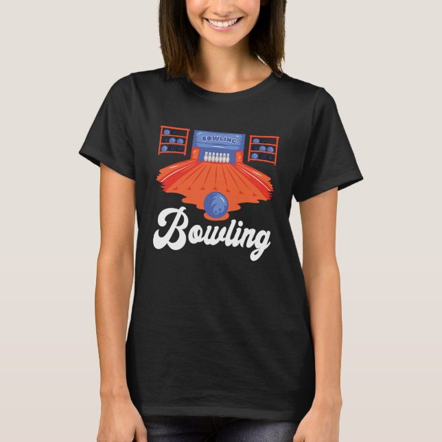 T-shirt Bowling Set Bowling Lane Bowler Strike Bowling Tea (Devant)