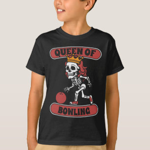 T-shirt Bowling Skeleton Team League - Alley Bowler Queen