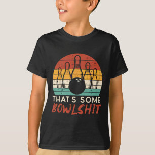 T-shirt Bowling Ths'il y a coucher de soleil Retro Bowler 