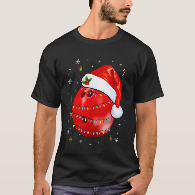 T-shirt Bowling Ugly Christmas Sport Bowls Xmas (Devant)