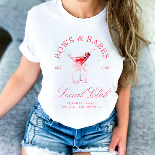 T-shirt Bows & Babes Coquette Cherries Enterrement de Vie 