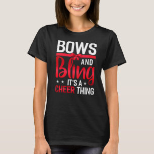 T-shirt Bows Et Bling C'Est Une Chose Cheer Pom-pom girl C