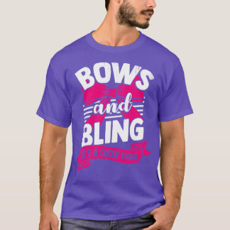T-shirt Bows Et Lâcher Son Une Chose Pom-pom girl Cadeau