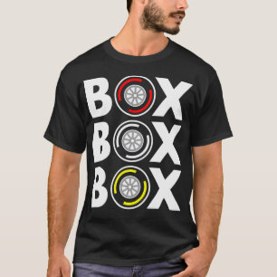 T-shirt Box Box F1 Tyre Compound White Text design