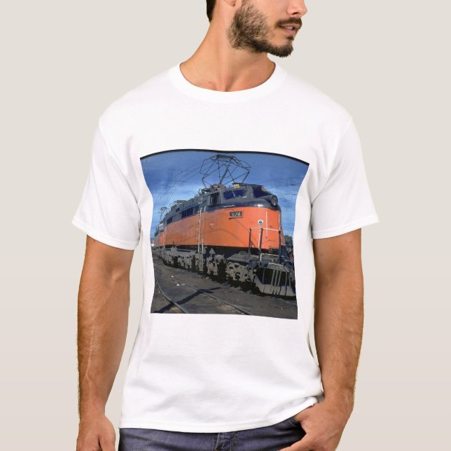 T-shirt Boxcab de route de Milwaukee, #E34A_Trains (Devant)