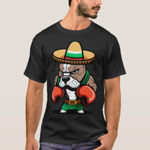 T-shirt Boxe Chien Cinco De Mayo Boxe