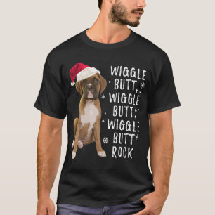 T-shirt Boxe Chien Noël - Wiggle Butt Rock