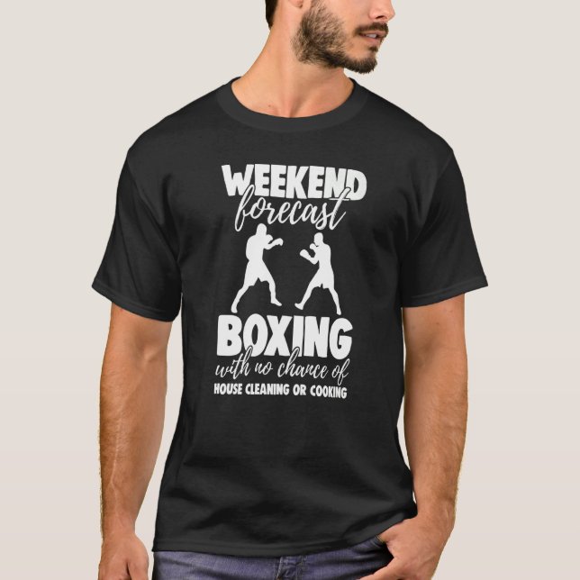 T-shirt Boxe De Prévisions De Week-End Sans Chance Hommes  (Devant)