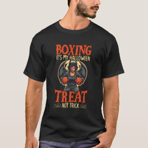 T-shirt Boxe Halloween Scary Trick Ou Treat Éffrayant Boxe