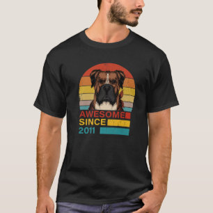 T-shirt Boxer 2011 Anniversaire Funny Vintage Boxer Retro 