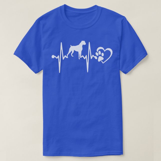 T-SHIRT BOXER CHIEN HEARTBEAT (Design devant)