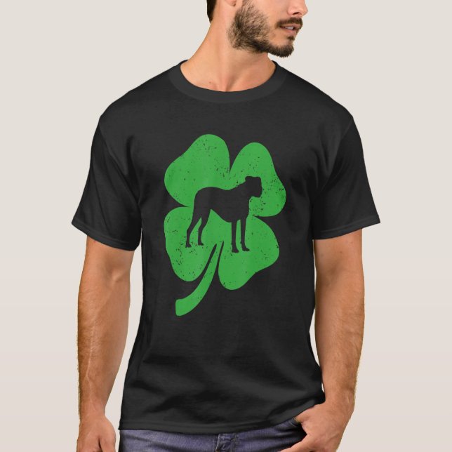 T-shirt Boxer Chien Irlandais Vert Shamrock C Jour de la S (Devant)