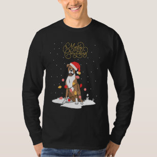 T-shirt Boxer Chien Joyeux Noël Noël Noël Noël Allemand Bo