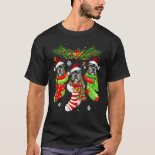 T-shirt Boxer Christmas Socks Tree Light Xmas Santa Hat