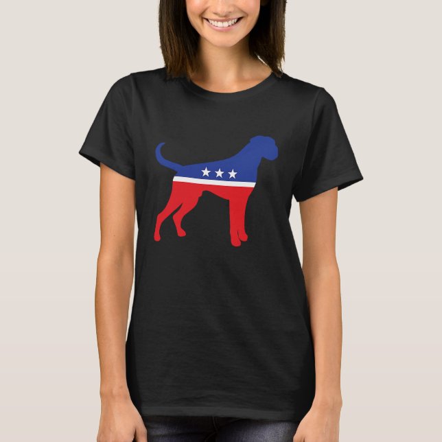T-shirt Boxer Dog  Political Symbol Election Mascot (Devant)