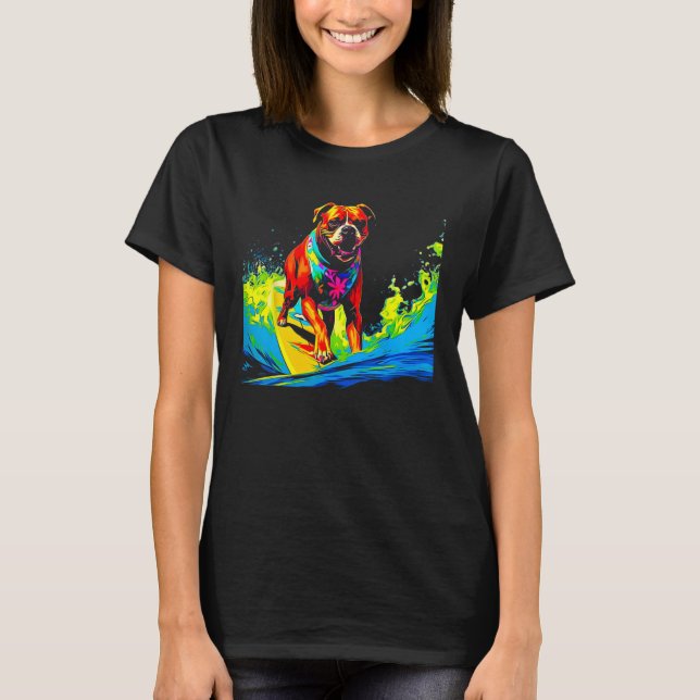 T-shirt Boxer Dog Pop Surf (Devant)