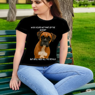 T-shirt Boxer Drôle Pas dans les Potins Mais Besoin de Dét