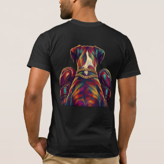 T-shirt Boxer en Pop Art avec impression avant et arrière