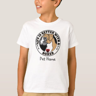 T-shirt Boxer La Vie Personnalisée Est Mieux Avec Un Boxer