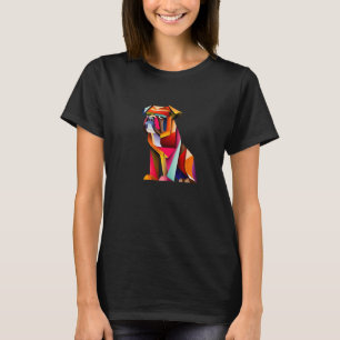 T-shirt Boxer Origami coloré Chien mignon doux Anniversair