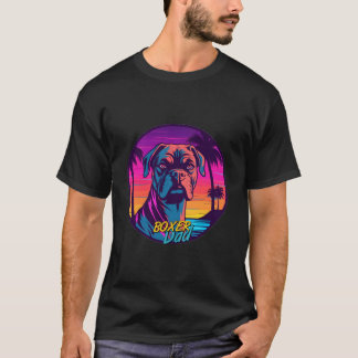 T-shirt Boxer Papa Futuriste Vaporwave Boxer