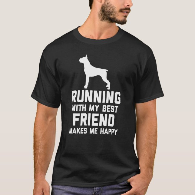 T-shirt Boxer Runners Dog (Devant)