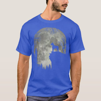 T-shirt Boxer Terrier Et Lune Halloween Classique Hallowee