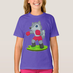 T-shirt Boxer Wolf Gants de boxe Boxe
