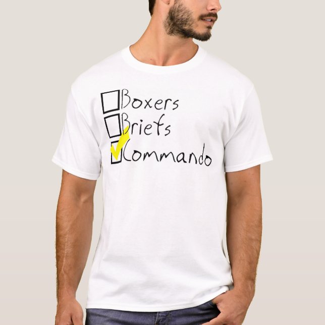 T-shirt boxeurs, dossiers, commando (Devant)