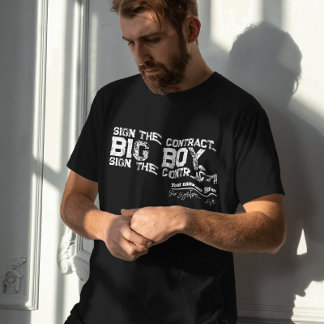 T-shirt Boxing drôle Signer le contrat grand garçon Grunge