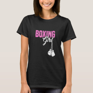 T-shirt Boxing Girl Women Healthy Fitness Workout Lifestyl