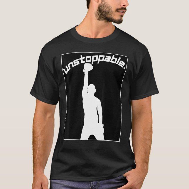 T-shirt Boxing Graphic Gym Workout Motivation Unstoppable (Devant)