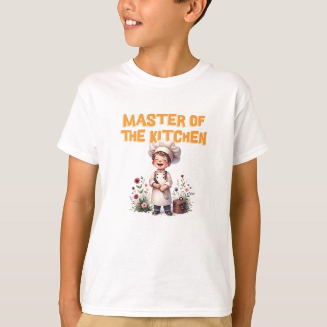 T-shirt Boy cooking Master of the kitchen (Devant)