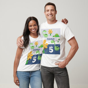 T-shirt Boy Dinosaur Jurassic fête d'anniversaire