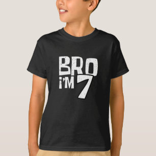 T-shirt Boys 7e anniversaire Bro I Am Seven 2024